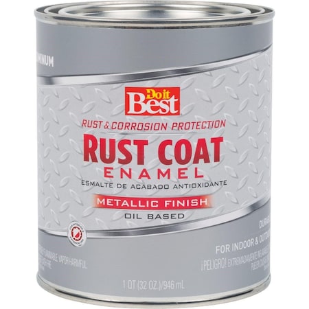 All-Source Rust Coat Oil-Based Gloss Enamel, Aluminum, 1 Qt. 203569D